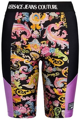 Versace Jeans Couture Colorblock Printed Bike Shorts - ShopStyle