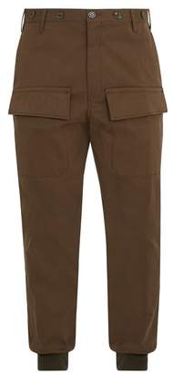 Moncler Relaxed Leg Cotton Cargo Trousers - Mens - Khaki