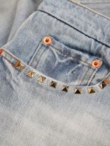 Thumbnail for your product : Valentino Studded Light Blue Cotton Jeans