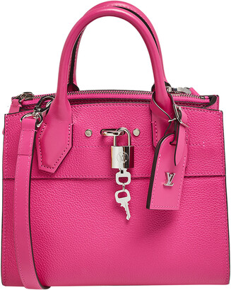 pink leather louis vuitton bolsa