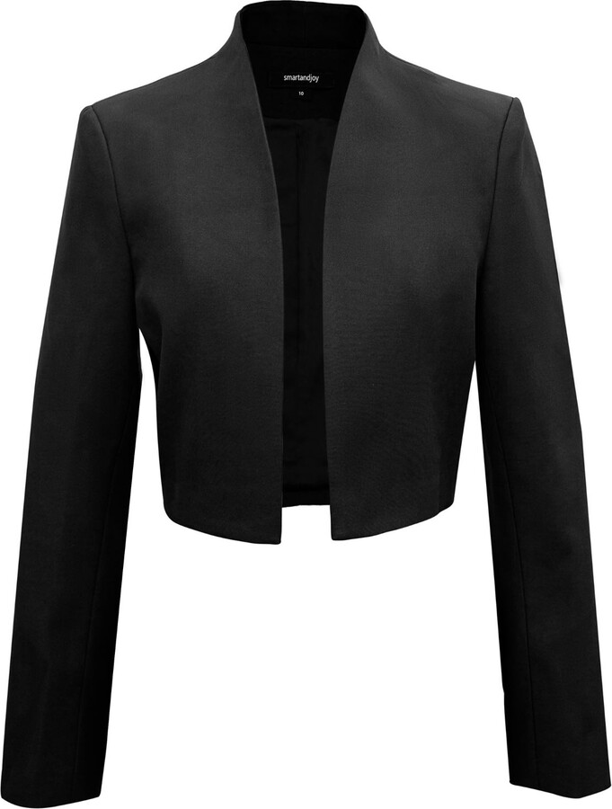 Smart and Joy Short Bolero Jacket - Black