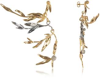 Aurélie Bidermann 18K gold-plated Brass Mimosa Articulated Earrings