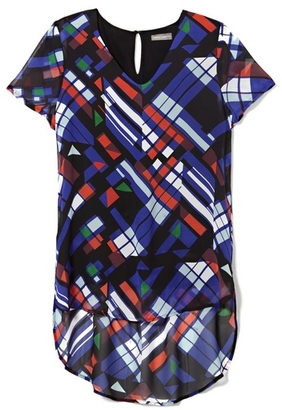 VC Vince Camuto Graphic-print Shirttail Top