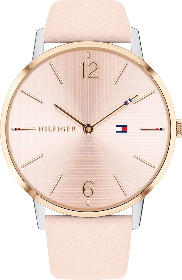 Tommy Hilfiger Women's Casual Stainless Steel Quartz Watch with Leather  Strap Pink 20 (Model: 1781973) - ShopStyle