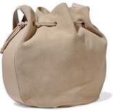 Thumbnail for your product : Halston Leather-Trimmed Suede Bucket Bag