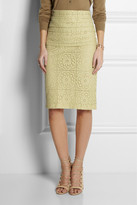 Thumbnail for your product : Cotton-blend lace pencil skirt