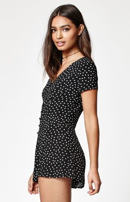 KENDALL + KYLIE Kendall & Kylie Button-Front Short Sleeve Romper