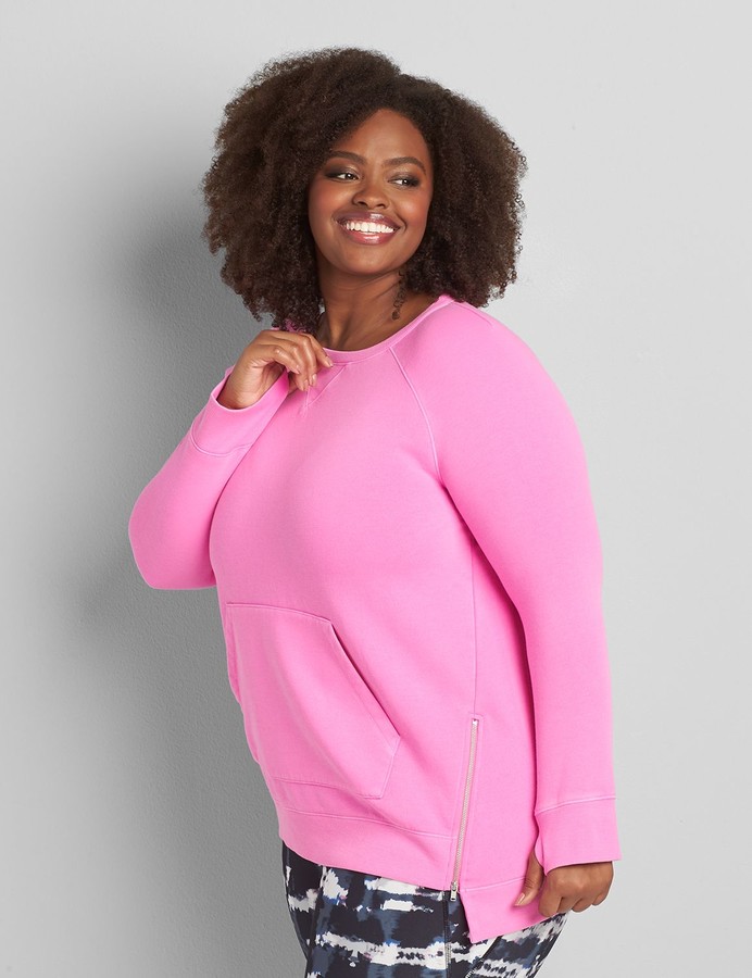 tunic length sweatshirt