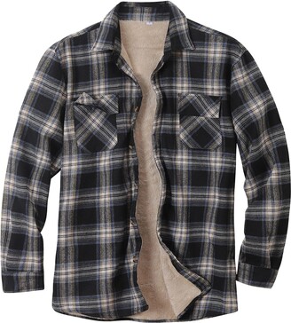 DRESCOKLJ Lumberjack Shirt Men's Lined Thermal Shirt Padded Flannel Shirt  Warm Winter Shirt Jacket Hoodie Soft Checked Casual Shirts Transition  Jacket Thermal Jackets - ShopStyle