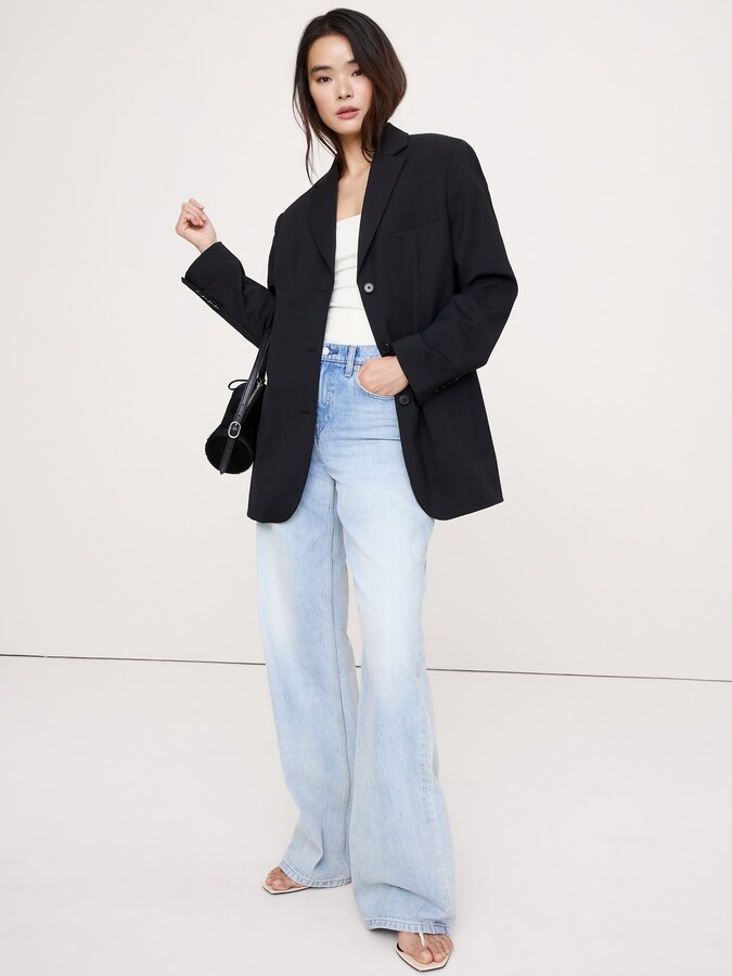 Banana Republic Oversized Twill Blazer