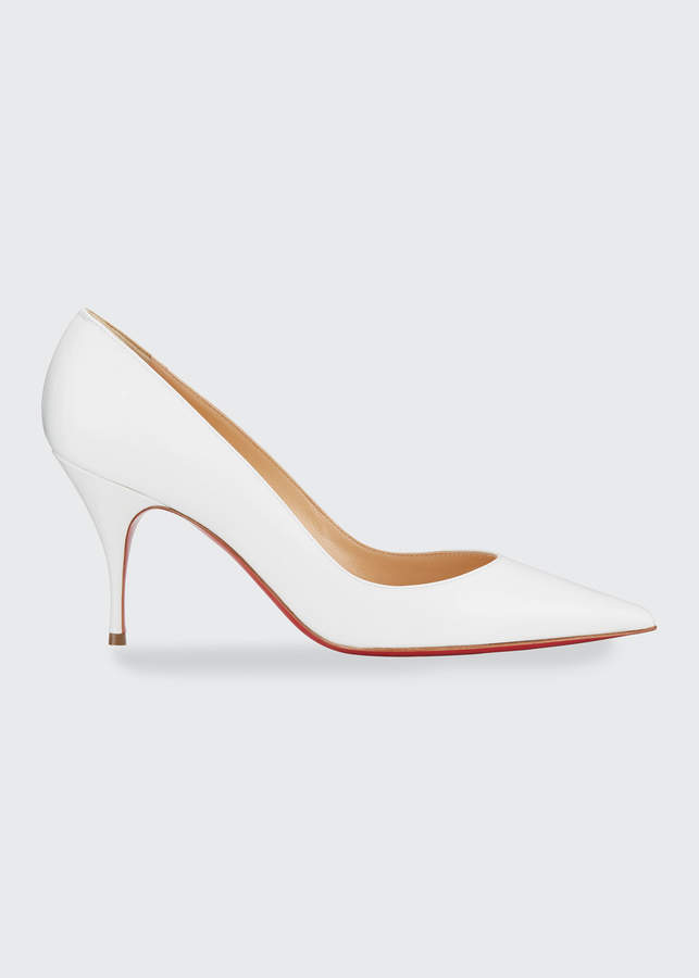clare 80 leather red sole pumps