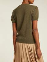 Thumbnail for your product : Connolly - Short Sleeved Fine Knit Cashmere Sweater - Womens - Dark Green