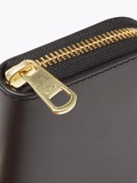 Thumbnail for your product : A.P.C. Half Moon Zip-around Leather Wallet - Black
