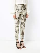 Thumbnail for your product : Andrea Marques map print skinny trousers