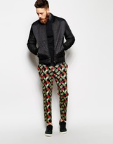 Thumbnail for your product : ASOS Slim Fit Smart Cropped Pants In Hawaiian Print