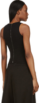 Thumbnail for your product : Gareth Pugh Black Waxed Denim Panelled Tank Top
