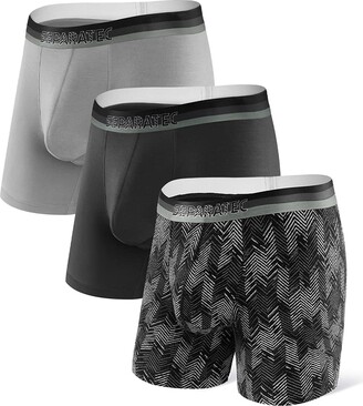 Separatec Men's Underwear Trunks Bamboo Rayon Stretch Boxer Shorts