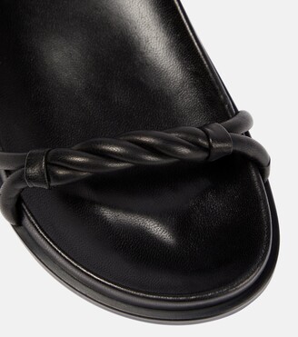 Jimmy Choo Diosa twisted flat leather sandals