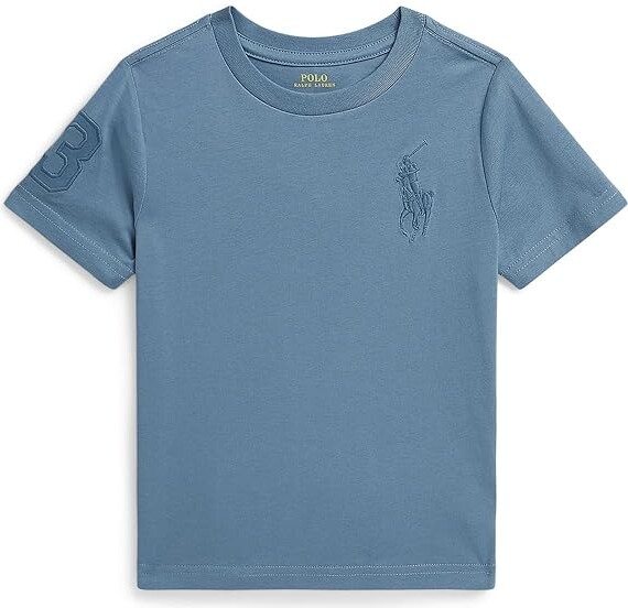Polo Ralph Lauren Kids Big Pony Cotton Jersey T-Shirts (Toddler/Little Kid/Big Kid) Boy's T Shirt Camp Blue : 5 Little Kid, Cotton/Jersey