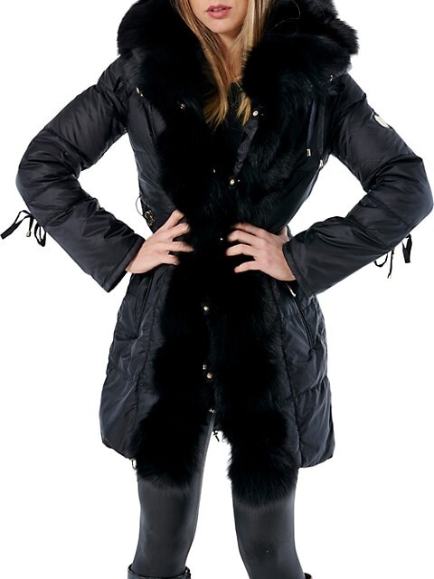 fur trimmed ski jacket