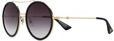 Thumbnail for your product : Gucci Eyewear Round Frame Metal Sunglasses
