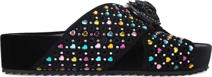 Kurt Geiger London Suede Chelsea Cross-Strap Slides