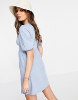 Thumbnail for your product : Miss Selfridge a line jersey mini dress in blue