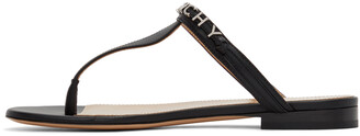 Givenchy Black Elba Thong Sandals
