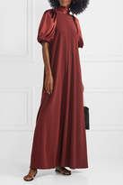 Thumbnail for your product : Co Satin And Crepe Maxi Dress - Burgundy