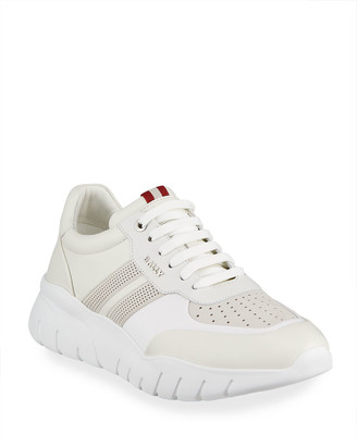 bally perforated sneakers