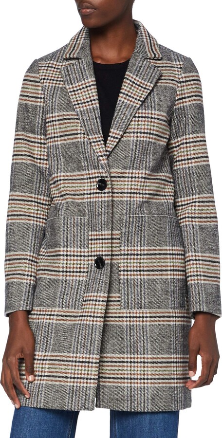 grey check womens blazer
