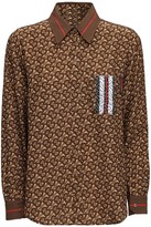 Thumbnail for your product : Burberry All Over Tb Print Mulberry Silk Shirt