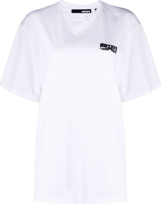 Rotate by Birger Christensen Enzyme logo-embroidered T-shirt