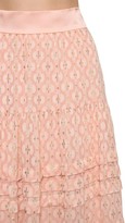 Thumbnail for your product : Temperley London Gold Embroidered Silk Chiffon Midi Skirt