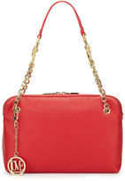 Thumbnail for your product : Love Moschino Saffiano Cow-Detail Faux-Leather Shoulder Bag, Red