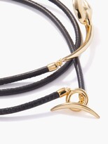 Thumbnail for your product : Shaun Leane Leather And Gold-vermeil Hook Wrap Bracelet - Yellow Gold