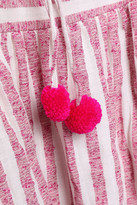 Thumbnail for your product : SUNDRESS Monroe Pom Pom-trimmed Striped Cotton-blend Gauze Coverup