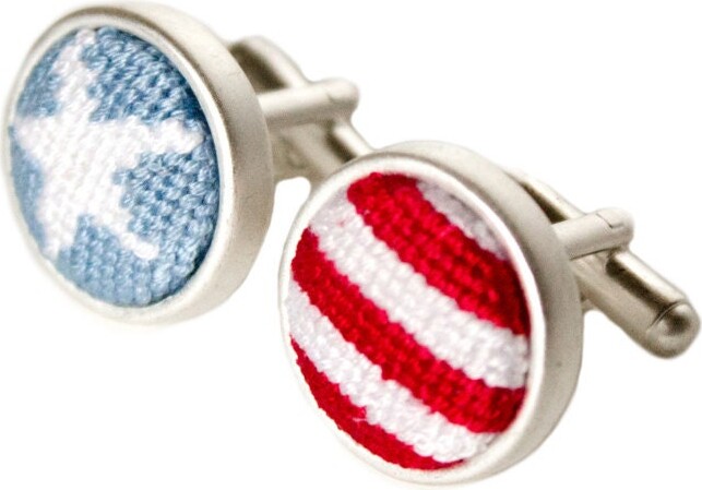 Etsy Stars & Stripes Needlepoint Cufflinks