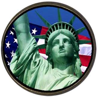 GiftJewelryShop Ancient Style The U.S. Statue of Liberty Round Pin Brooch