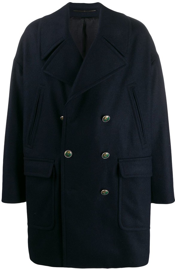 Givenchy Oversized Peacoat ShopStyle Raincoats & Trench Coats