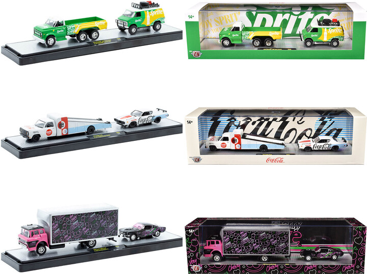 M2 Auto Haulers "Soda" Set of 3 pieces Release 38 Limited Edition to 8000 pieces Worldwide 1/64 Diecast Models by Machines