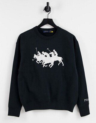 Polo Ralph Lauren pony heard sweater in black