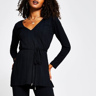 ladies black tunic top