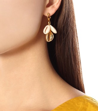 Tohum Design Concha Puka 22kt gold-plated cowry shell earrings