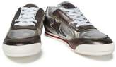 Thumbnail for your product : Just Cavalli Paneled Metallic Leather Sneakers