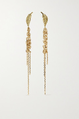 Brooke Gregson Waterfall Leaf 18-karat Gold Earrings