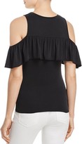 Thumbnail for your product : Aqua Ruffle Cold-Shoulder Top - 100% Exclusive
