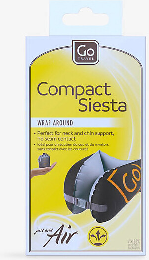 Go Travel Black Comp Siesta Inflatable Neck Pillow