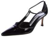 Thumbnail for your product : Manolo Blahnik Patent Leather T-Strap Pumps