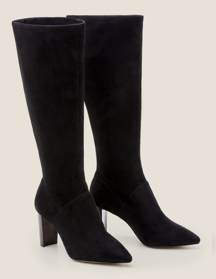 womens black stretch boots